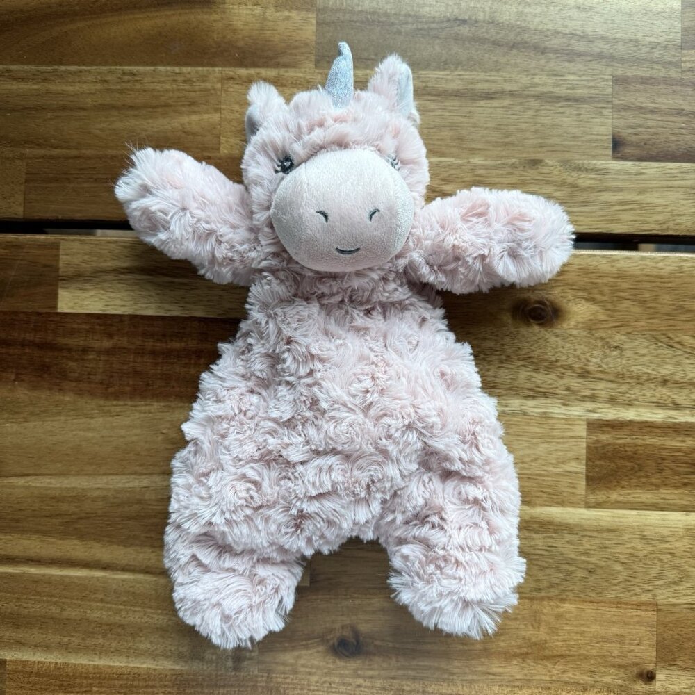 ELEGANT‎ BABY Luna Unicorn Snuggler Plush Security Blanket Lovey Pink